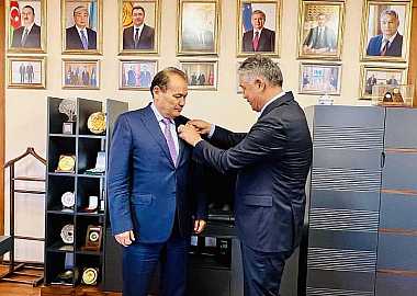 The OTS Secretary General was awarded a Gold Medal of TURKSOY
