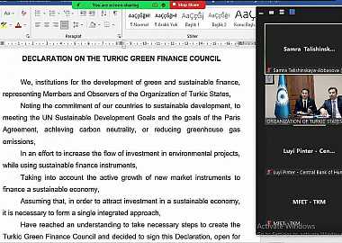 Representatives of the OTS Member and Observer States held the second round of online talks on the Turkic Green Finance Council